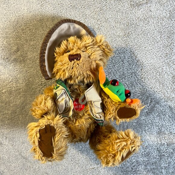 Rainforest Ranger Rudy Talking Plush Stuffed Animal Bear + Gecko The‎ Wilds - Picture 1 of 9